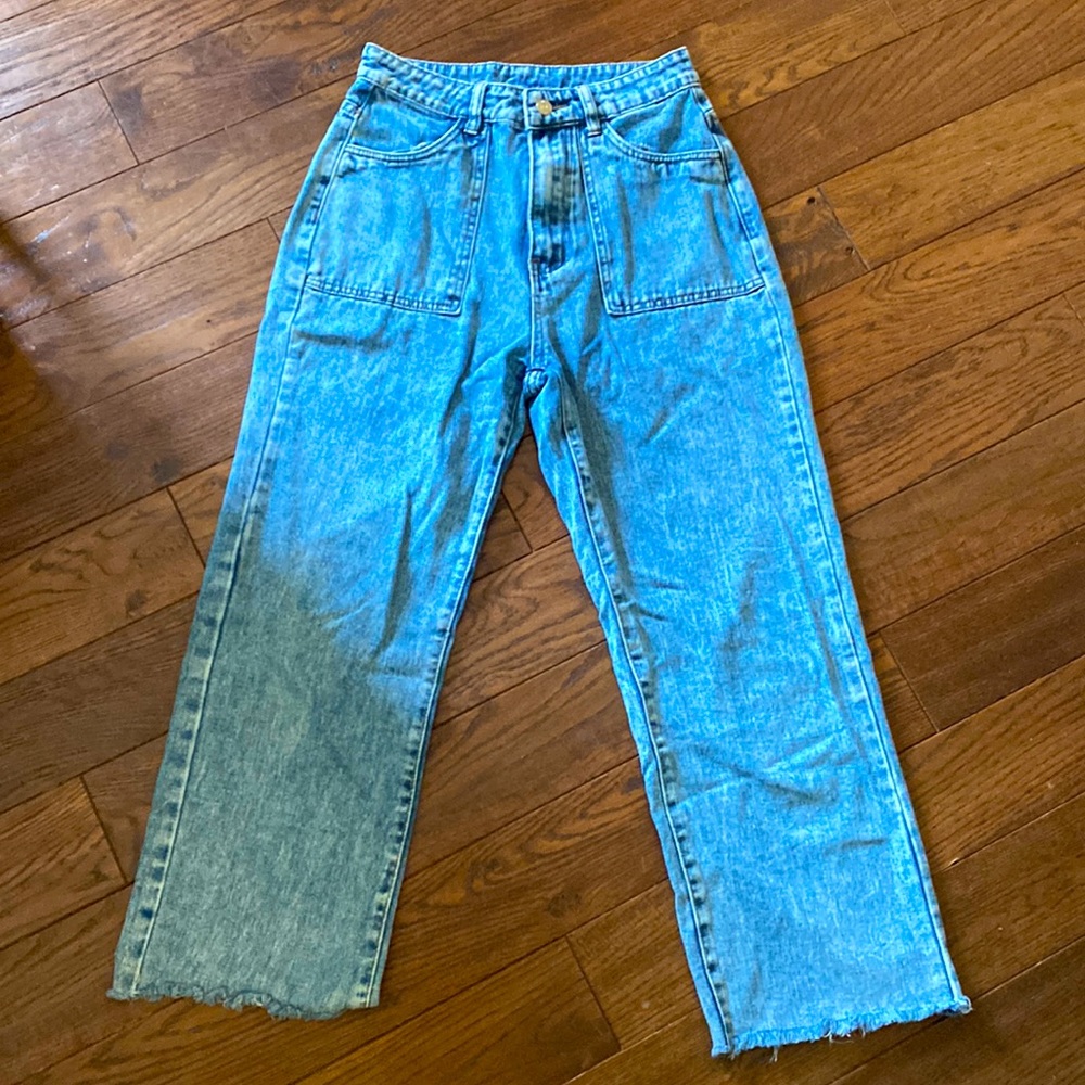 shien small jeans made in china distressed bottoms